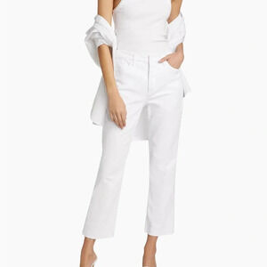 Good American Good Legs Straight-Leg Raw Hem Jeans